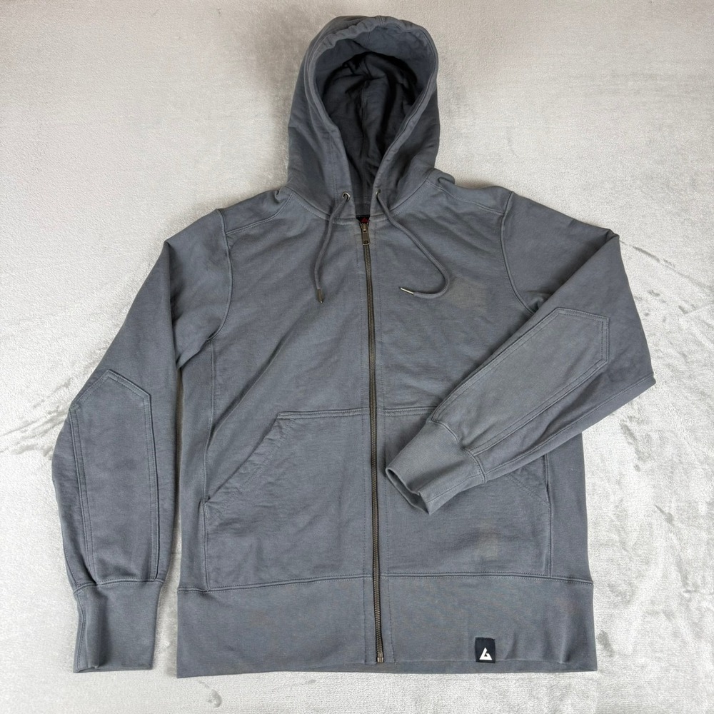American Giant Classic Full Zip Hoodie Mens Large Gray $168 USA New NWOT Defect
